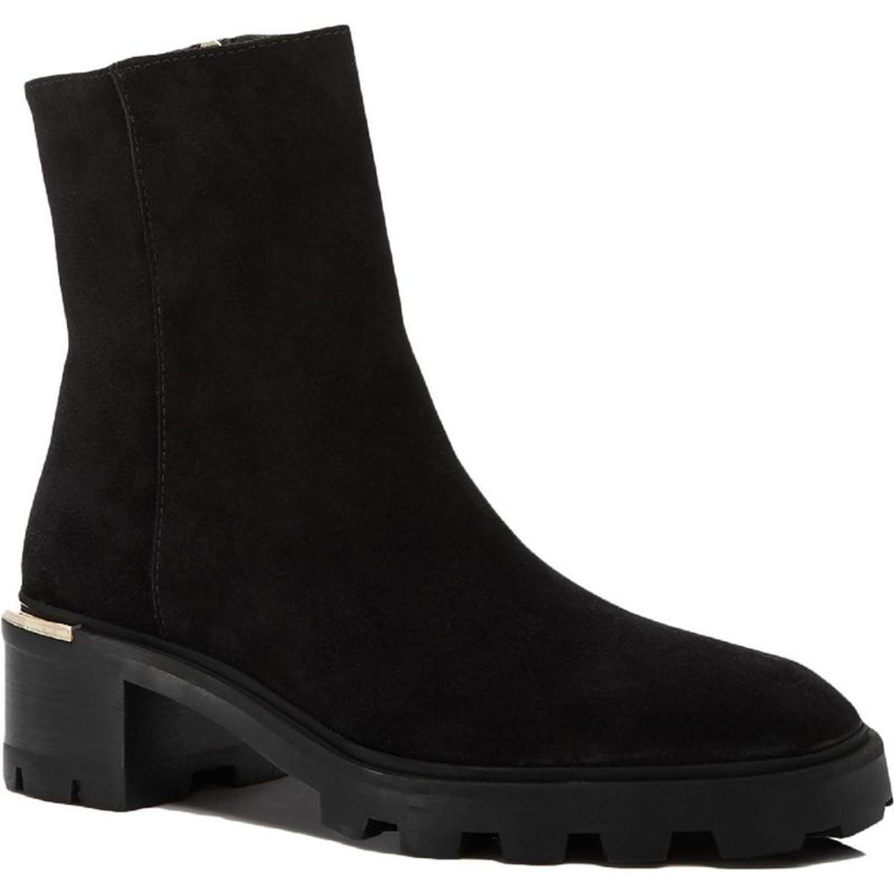 Jimmy Choo Womens Melodie 35 Black Velvet Suede Lug Sole Booties Heels